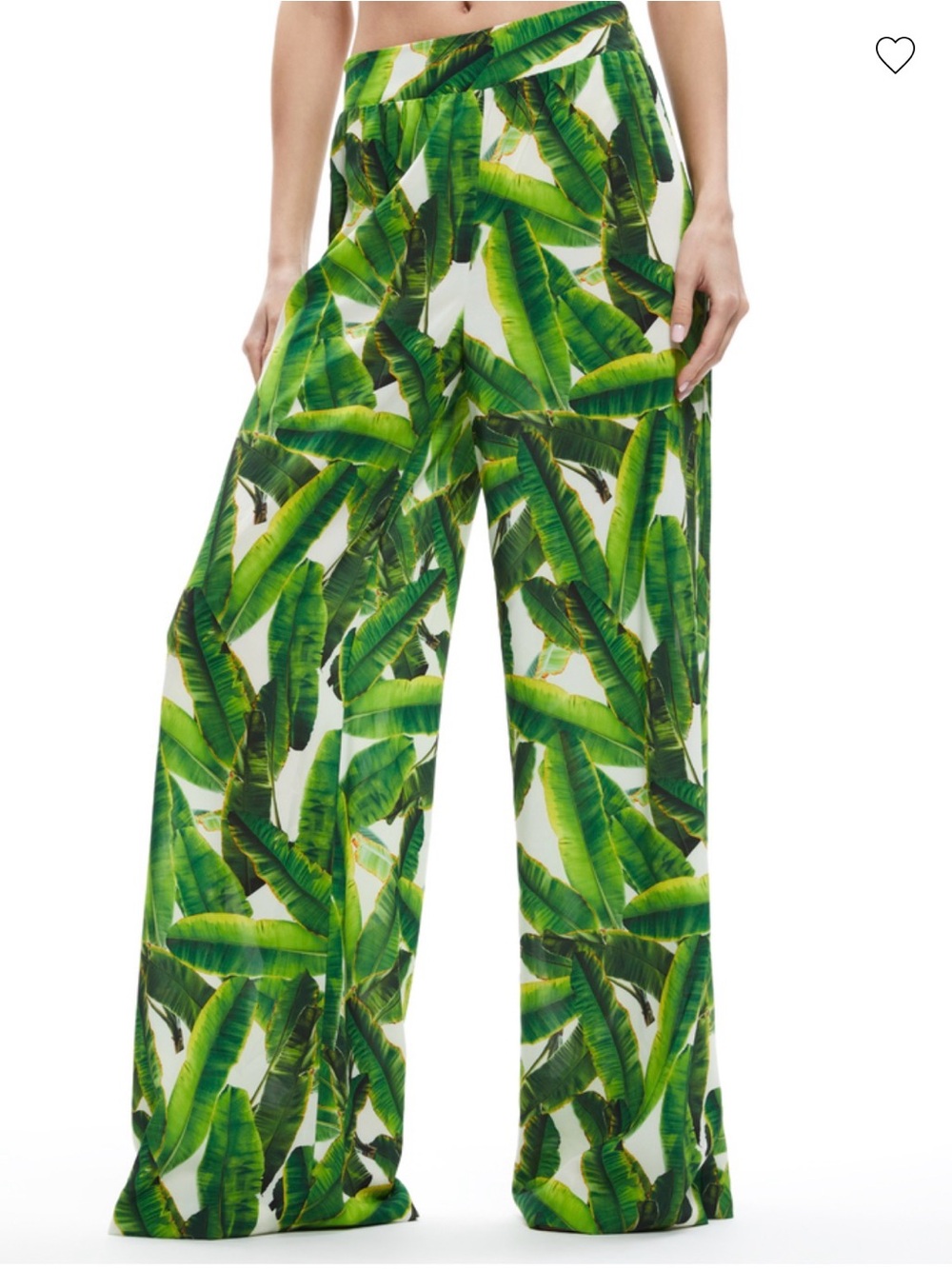 Alice & Olivia RUSSELL HIGH WAISTED SMOCKED WAISTBAND PANT Medium